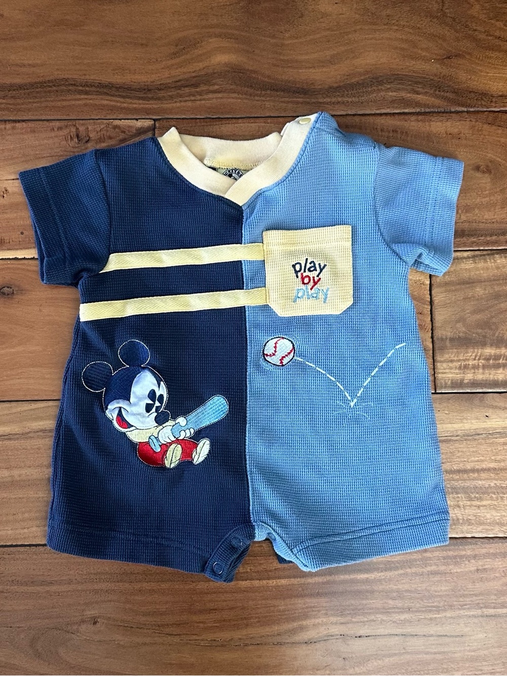 Vintage Y2K Disney Mickey & Co Baby Romper 3-6M